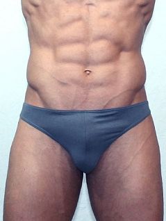 Серые мужские трусы стринги Romeo Rossi Mini thong R1005-4