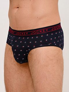 Стильные брифы с принтом из хлопка и модала синего цвета JOCKEY 1508212Hc499