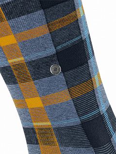 Мужские носки из мягкого хлопка Burlington 21955 Heritage Check SO Синий (6662)