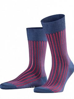 Стильные носки в красную полоску Falke 14648 Shadow SO Синий 6527