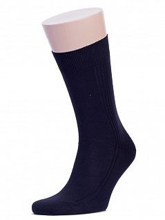Комплект из 10 пар мужских бесшовных носков из 100% хлопка черного цвета "RuSocks" М-236