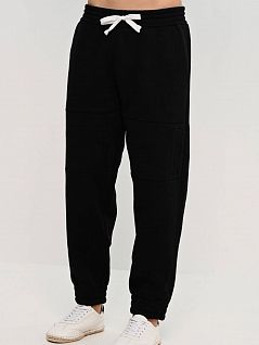 Хлопковые штаны на манжетах черного цвета Ermenegildo Zegna N6N0C1130c001