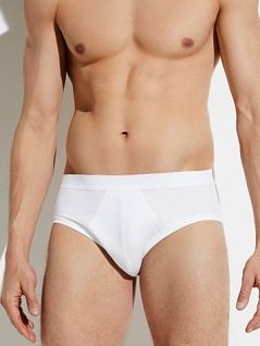 Брифы на средней посадке из тонкого хлопка высшего качества белого цвета Zimmerli 2861444c01