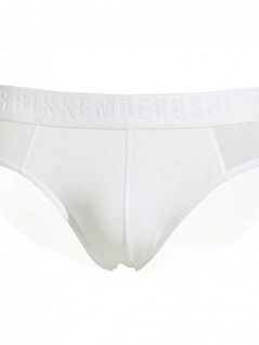 Комфортные брифы с двойной подкладкой белого цвета BIKKEMBERGS VBKT04087c1100