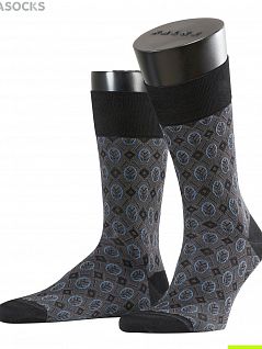 Мужские носки из хлопка с 3D эффектом Falke 13348 Blackjack SO Черный