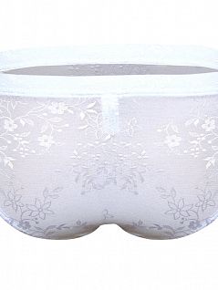 Кружевные трусики-слипы на вшивной тонкой резинке белого цвета Doreanse 1307c02