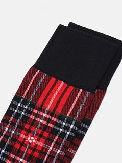 Шерстяные носки с добавлением хлопка и полиамида Burlington 21908 Tartan SO Красный 8000