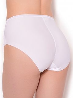 Однотонные кюлоты из шелковистой микрофибры белого цвета Janira 31673c001