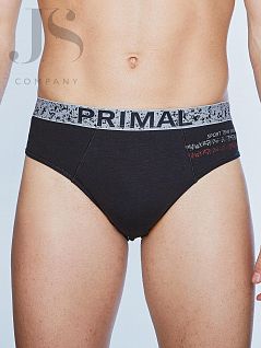 Комплект брифов на контрастной резинке с надписью "sport team 558fr" PRIMAL JSPRIMAL S201 (3 шт.) slip blu / jeans / nero