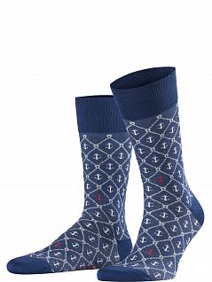 Мужские носки из хлопка Falke 13367 Foreshore SO Синий