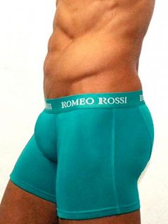 Зелёные мужские трусы боксеры с длинной штаниной Romeo Rossi Long boxers R7001-7 распродажа
