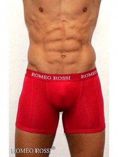 Облегающие боксеры на заниженной посадке красного цвета Romeo Rossi RTRR7001-08