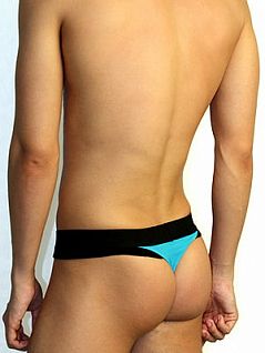 Мужские стринги бирюзовые с черным поясом Doreanse Fitness Line 1258c17 распродажа