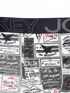 Ультратонкие боксеры с винтажным принтом Jockey 181576H (муж.) Молочный 104