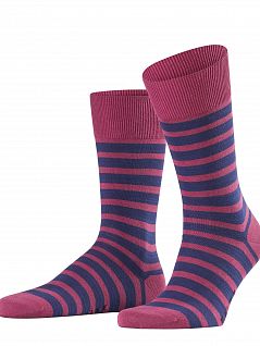 Яркие носки с двухцветным кольцевым узором Falke 13326 Even Stripe SO Бордовый