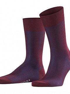 Уникальные носки с полосками разных цветов Falke 13141 Fine Shadow SO (муж.) Бордовый 8595
