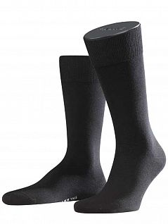 Нежные мужские носки из хлопка и шелка черного цвета Falke 13006 Yale SO (муж.) Черный 3000