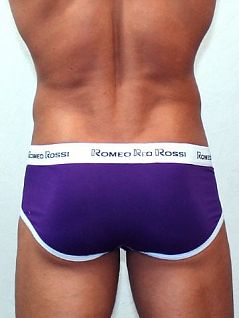 Фиолетовые мужские трусы с удобным гульфиком Romeo Rossi Heaps R366-5