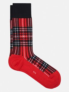Шерстяные носки с добавлением хлопка и полиамида Burlington 21908 Tartan SO Красный 8000