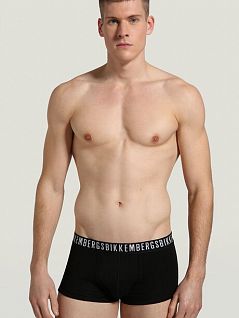 Набор боксеров с двойным гульфиком (3шт) черного цвета Bikkembergs BKK1UTR02cBlack