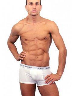 Белые мужские трусы боксеры Romeo Rossi Boxers R6005-1