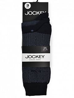 Набор трикотажных носков с классическим узором (3шт) Jockey 308522 (муж.) (3шт.) Синий 499