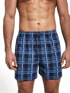 Удобные боксеры свободного кроя Cornette BT-COMFORT Синий (клетка)