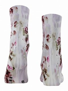 Носки с цветочным принтом из мерсеризованного хлопка FALKE 46428 Bloom Ideal SO Белый (2000)