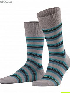 Носки в полоску с усиленной пяткой Falke 13387 Multicol Stripe SO Серый