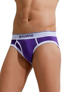 Стильные брифы на контрастной резинке фиолетового цвета GAUVINE RTGAU2002-56