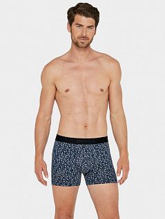 Привлекательные боксеры из хлопка и лиоцелла синего цвета I AM WHAT I WEAR FM-1224K39-K16
