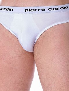 Однотонные мужские трусы слипы белого цвета Pierre Cardin SME 90JB_S
