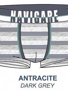 Мягкие мужские боксеры в полоску Navigare 708Z темно-серый (antracite)