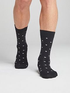 Комплект носков из хлопка черного цвета JOCKEY 308522 (муж.) (3шт.) Черный 999