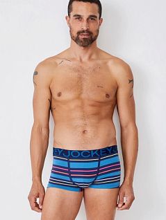 Хлопковые боксеры в разноцветную полоску синего цвета Jockey 1823241cB04