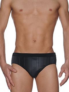 Классические пляжные плавки-мини с чётким графическим принтом HOM Elegant Stripe 07750cZ9