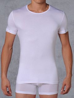 Футболка из микромодала белого цвета HOM 03111cW5