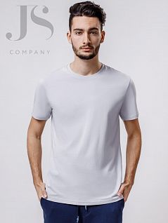 Привлекательная футболка из мягкого чистого хлопка Oxouno JSOXO 0908 KULIR 02 Classic U-вырез дымчатый oxo