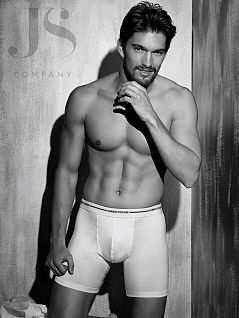 Облегающие боксеры на широкой пришивной резинке Enrico Coveri JSEB 1000 boxer bianco