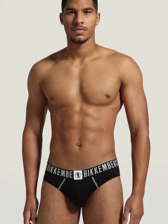 Набор брифов на брендовой резинке (2шт) Bikkembergs BKK1USP06BIcBlack