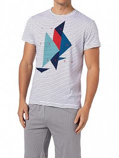 Оригинальная футболка из хлопка и модала Jockey 537052H (муж.) Белый 100