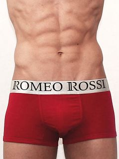 Красные мужские трусы хипсы с широким белым пояском на резинке Romeo Rossi Heaps R00001