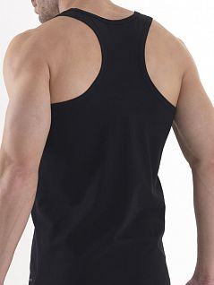 Удобная мужская майка-борцовка черного цвета из хлопка BlackSpade TENDER COTTON b9236 черный распродажа
