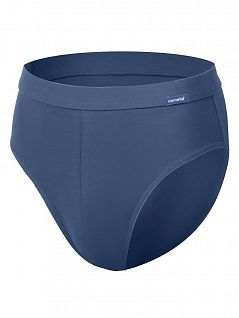 Удобные брифы с нашивной на резинке Cornette MW118095джинсовый