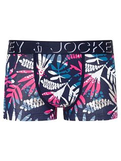 Боксеры с растительным принтом из шелковистого модала и хлопка синего цвета Jockey 1825241cB04