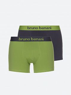 Комплект боксеров из однотонного трикотажа (2шт) Bruno Banani 22031388бруно Серый-зеленый