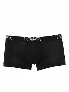 Комплект боксеров на пришивной резинке с логотипом (2шт) Emporio Armani 111210сс715армани Черный 7320
