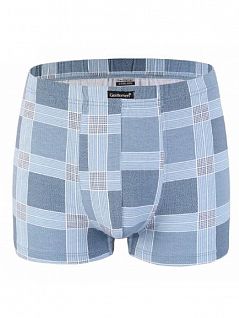 Хлопковые мужские трусы боксеры синего цвета в клетку Gentlemen SIGS7802