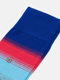 Мужские носки в горизонтальные полоски разных цветов Берлингтон 21876 Ombre Stripe SO (муж.) Синий (6046)