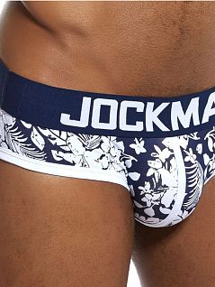 Красивые брифы с нежным принтом темно-синего цвета JOCKMAIL RTJM2054-16